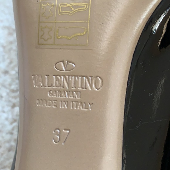 Valentino Garavani (authentic) size 37 (7 US) EUC worn once patent Black - Picture 10 of 13